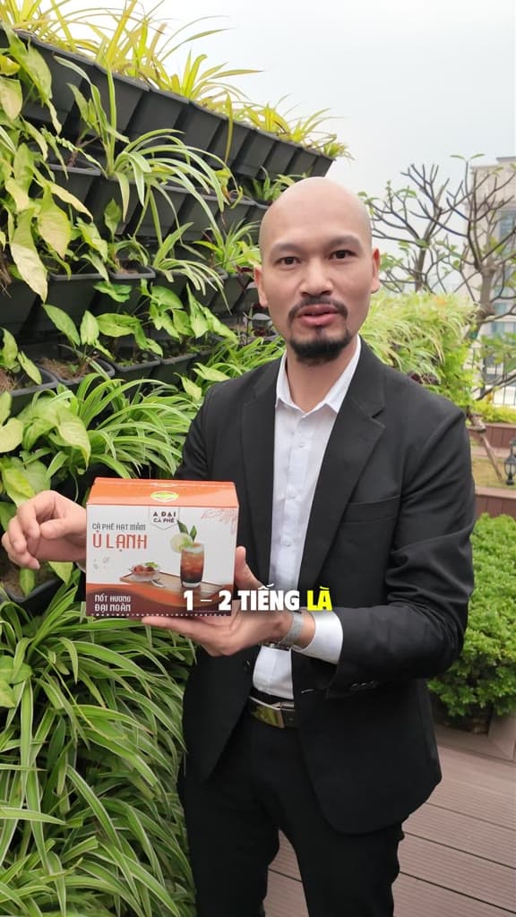 Cà Phê Hạt Mầm Ủ Lạnh A Đại - Hộp Túi Lọc 8 gói (160g) - Tặng 1 Gói Bánh Biscoff (37.5g)