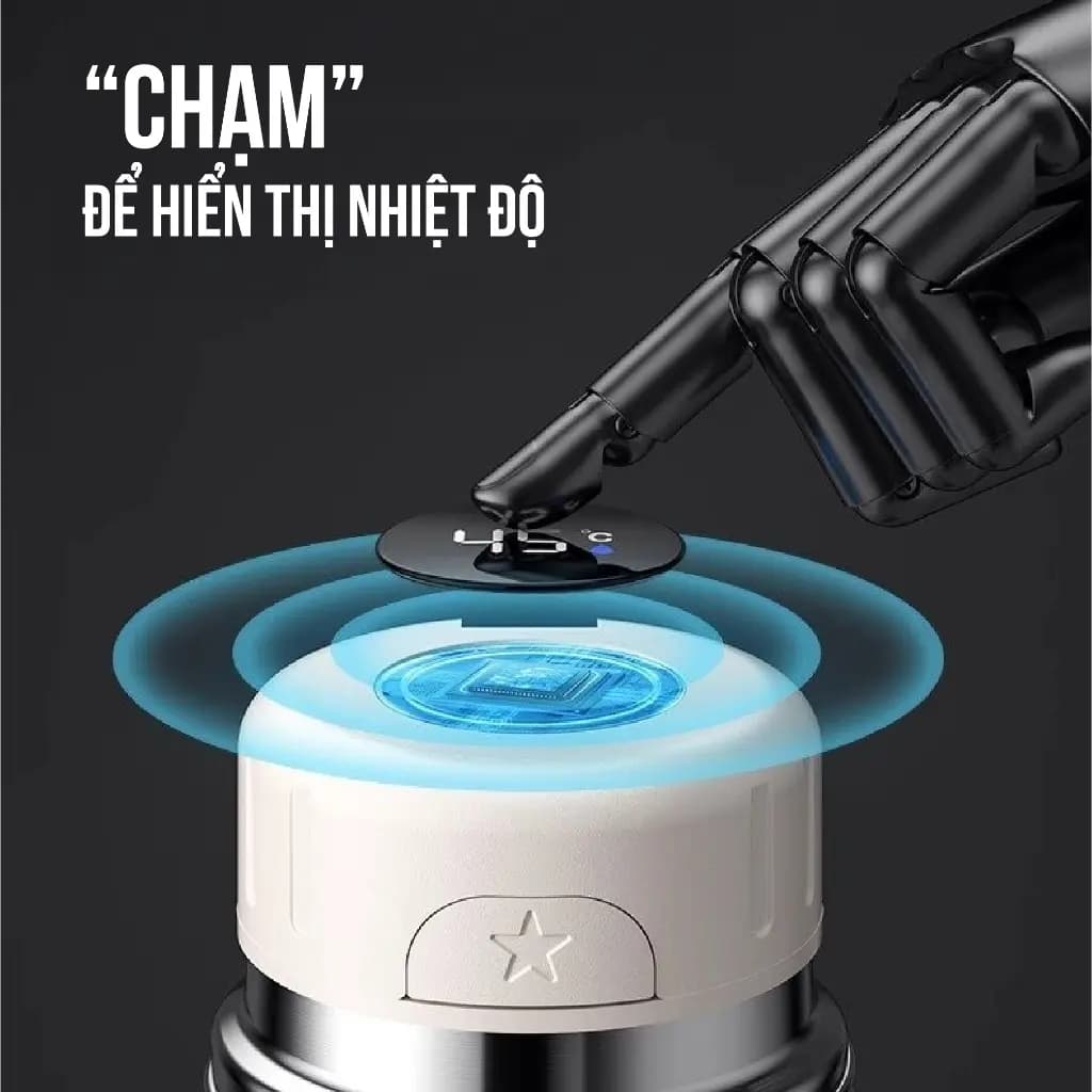 Bình giữ nhiệt NIUMI 48h 316 hiển thị nhiệt độ và nắp có tay cầm, nhiều dung tích